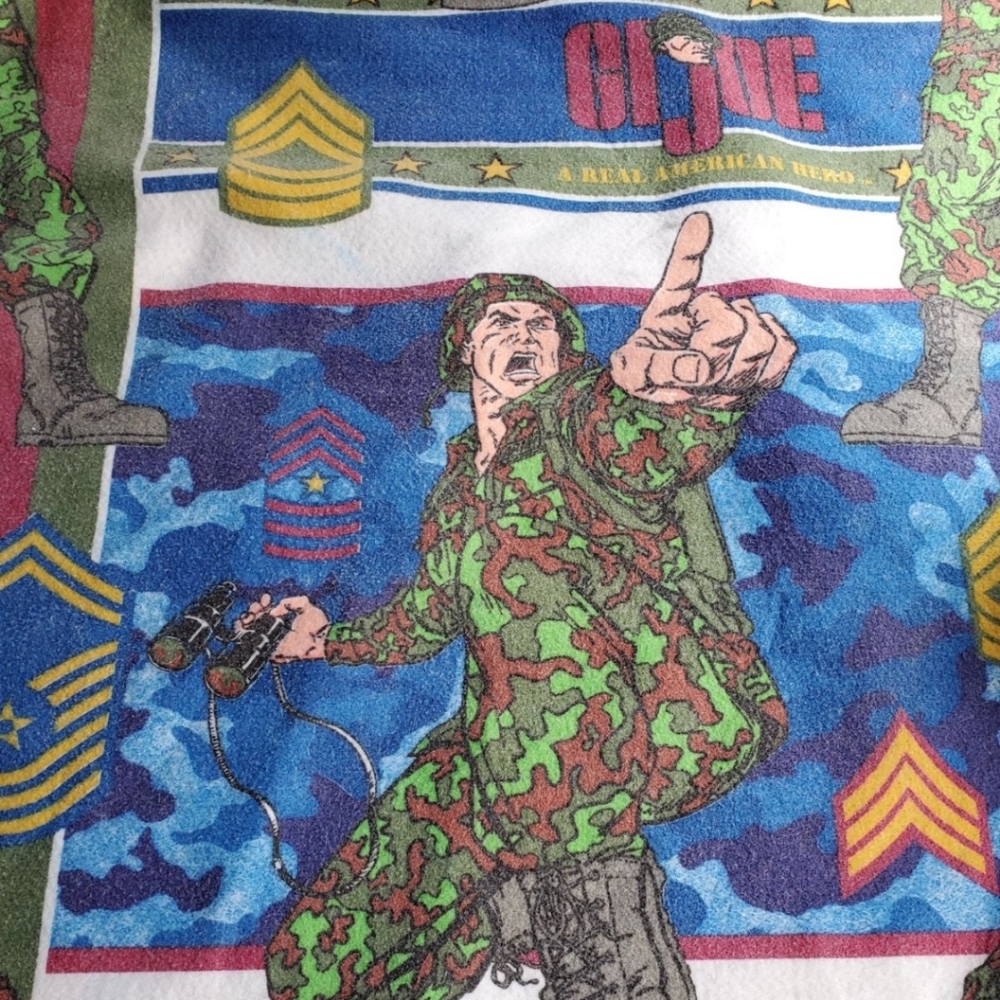 Vintage 2002 Hasbro GI Joe Twin Size Blanket